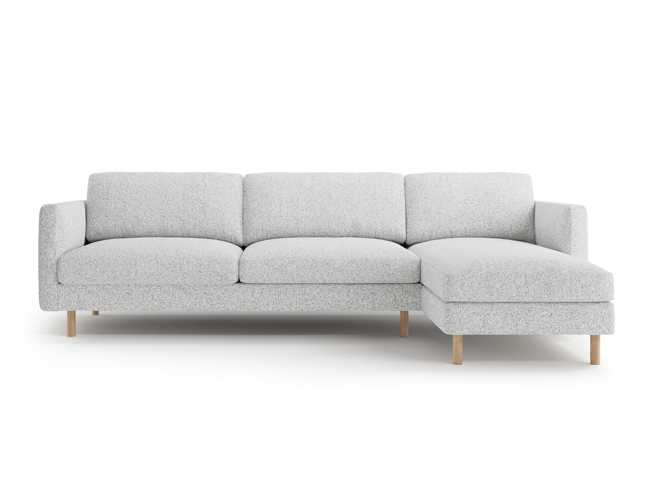 Coltar dreapta 4 locuri, Eden, Micadoni Home, 286x150x90 cm, tesatura structurata, gri deschis melanj - imagine 6